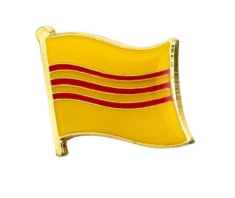 South Vietnam National Flag Lapel Pin / Vietnam Flag Lapel Clothes / South Vietnam Country Flag Badge / National Flag Brooch / Enamel Pins