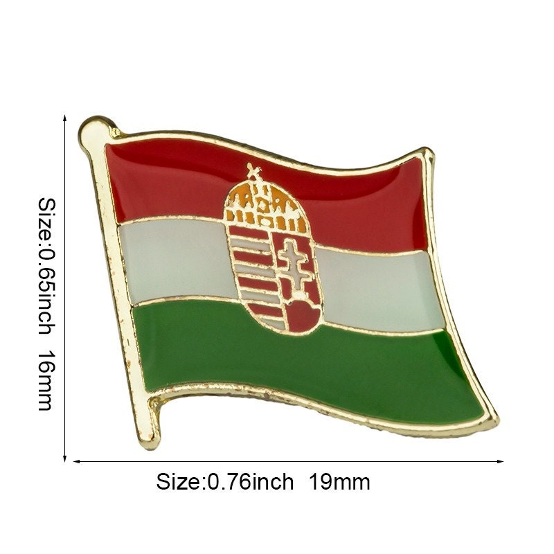 Hungary National Flag Lapel Pin / Hungary Flag Lapel Clothes / Hungary Country Flag Badge / Hungarian National Flag Brooch / Enamel Pins