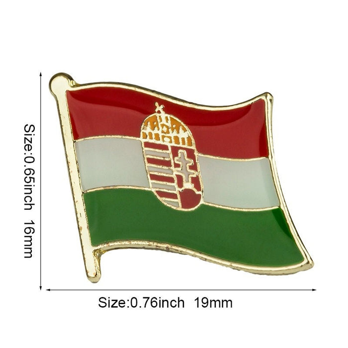 Hungary National Flag Lapel Pin / Hungary Flag Lapel Clothes / Hungary Country Flag Badge / Hungarian National Flag Brooch / Enamel Pins