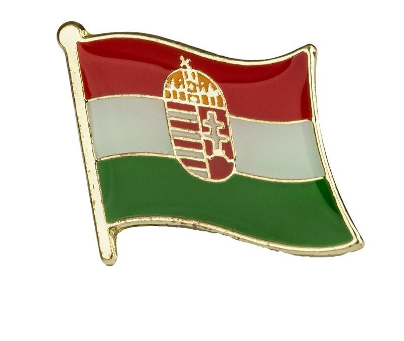 Hungary National Flag Lapel Pin / Hungary Flag Lapel Clothes / Hungary Country Flag Badge / Hungarian National Flag Brooch / Enamel Pins