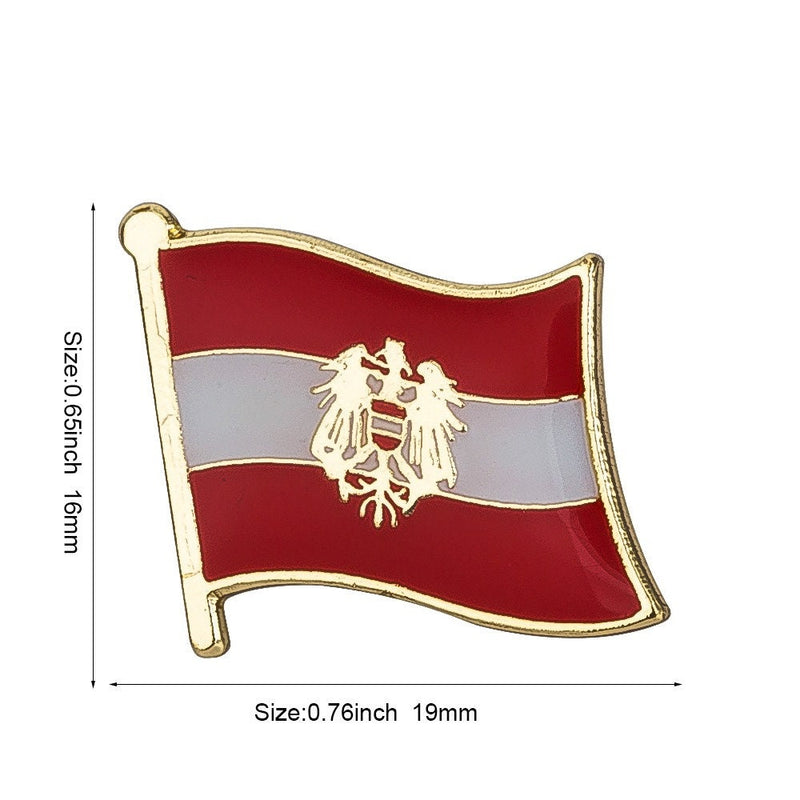 Austria National Flag Lapel Pin / Austria Flag Lapel Clothes / Austria Country Flag Badge / Austrian National Flag Brooch / Enamel Pins