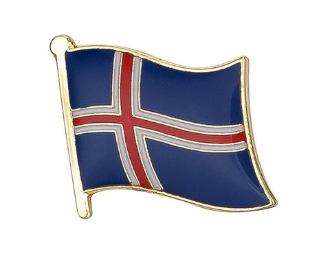 Iceland National Flag Lapel Pin / Iceland Flag Lapel Clothes / Iceland Country Flag Badge / Icelander National Flag Brooch / Enamel Pins