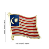 Malaysia National Flag Lapel Pin / Malaysia Flag Lapel Clothes / Malaysia Country Flag Badge / Malaysian National Flag Brooch / Enamel Pins