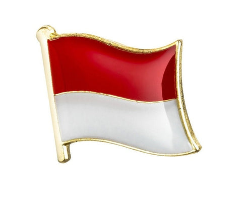 Indonesia National Flag Lapel Pin / Indonesia Flag Lapel clothes / country flag Badge / Indonesian national flag Brooch / enamel pins