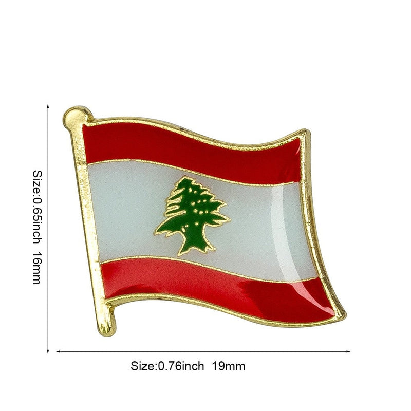 Lebanon National Flag Lapel Pin / Lebanon Flag Lapel Clothes / Lebanon Country Flag Badge / Lebanese National Flag Brooch / Enamel Pins