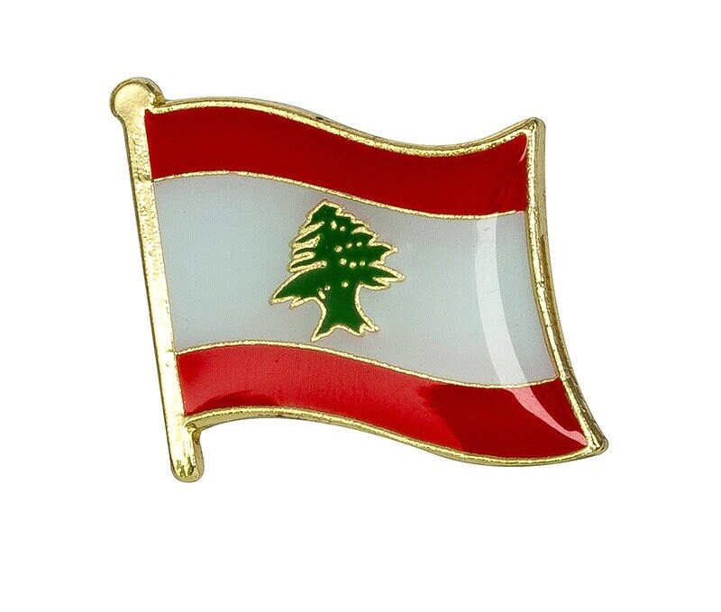 Lebanon National Flag Lapel Pin / Lebanon Flag Lapel Clothes / Lebanon Country Flag Badge / Lebanese National Flag Brooch / Enamel Pins