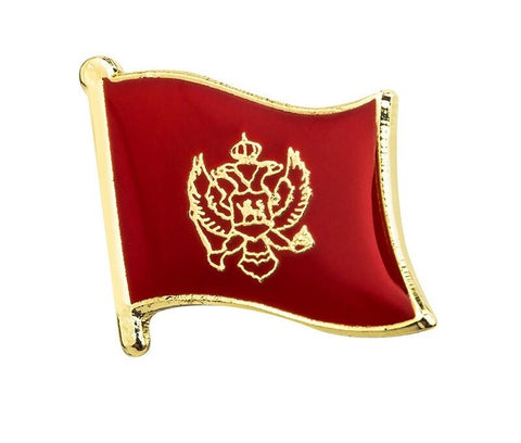 Montenegro National Flag Lapel Pin / Montenegro Flag Lapel Clothes / Country Flag Badge / Montenegrin National Flag Brooch / Enamel Pins