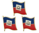 Haiti National Flag Lapel Pin / Haiti Flag Lapel Clothes / Haiti Country Flag Badge / Haitian National Flag Brooch / Haiti Enamel Pins