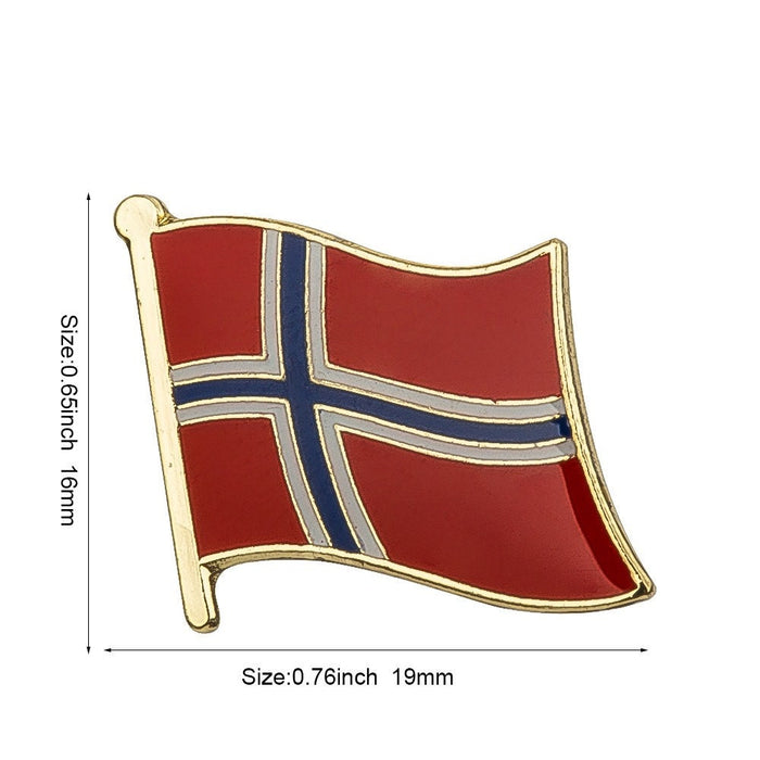 Norway Flag Lapel Clothes / Country Flag Badge / Norwegian National Flag Brooch / Norway National Flag Lapel Pin / Norway Enamel Pins