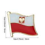 Poland Flag Lapel Clothes / Country Flag Badge / Polish National Flag Brooch / Poland National Flag Lapel Pin / Poland Enamel Pins