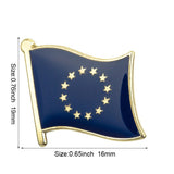 European Union National Flag Lapel Pin / European Union Flag Lapel Clothes / Country Flag Badge / National Flag Brooch / Enamel Pins