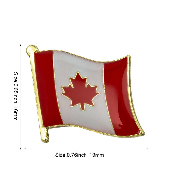 Canada National Flag Lapel Pin / Canada Flag Lapel Clothes / Country Flag Badge / Canadian National Flag Brooch / Canada Enamel Pins