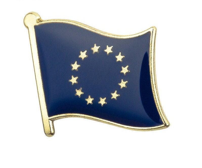 European Union National Flag Lapel Pin / European Union Flag Lapel Clothes / Country Flag Badge / National Flag Brooch / Enamel Pins