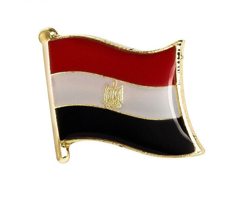 Egypt Flag Lapel Clothes / Country Flag Badge / Egyptian National Flag Brooch / Egypt National Flag Lapel Pin / Egypt Enamel Pins