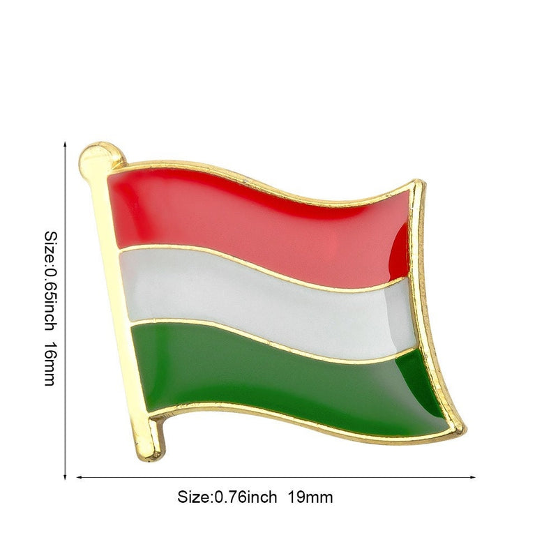 Hungary National Flag Lapel Pin / Hungary Flag Lapel Clothes / Country Flag Badge / Hungarian National Flag Brooch / Hungary Enamel Pins