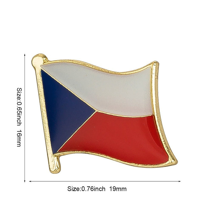 Czech National Flag Lapel Pin / Czech Flag Lapel Clothes / Czech Country Flag Badge / Czechs National Flag Brooch / Czech Enamel Pins