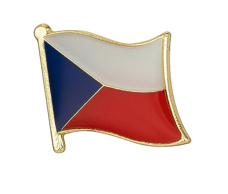 Czech National Flag Lapel Pin / Czech Flag Lapel Clothes / Czech Country Flag Badge / Czechs National Flag Brooch / Czech Enamel Pins