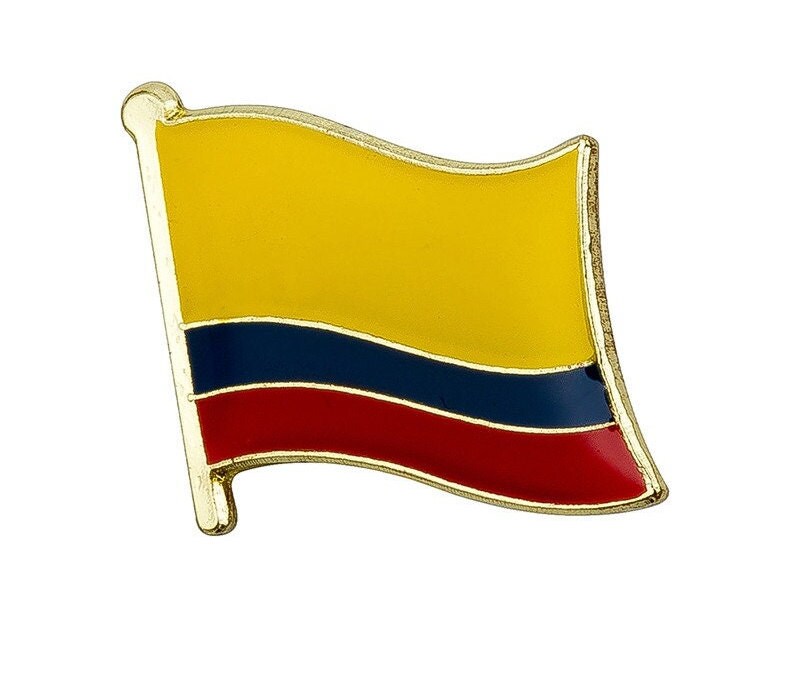 Colombia National Flag Lapel Pin / Colombia Flag Lapel Clothes / Country Flag Badge / Colombian National Flag Brooch / Colombia Enamel Pins