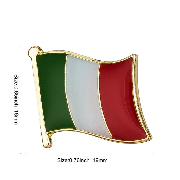 Italy National Flag Lapel Pin / Italy Flag Lapel Clothes / Country Flag Badge / Italian National Flag Brooch / Italy Enamel Pins