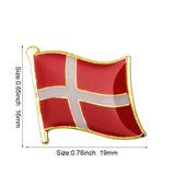 Denmark National Flag Lapel Pin / Denmark Flag Lapel Clothes / Country Flag Badge / Danish National Flag Brooch / Denmark Enamel Pins