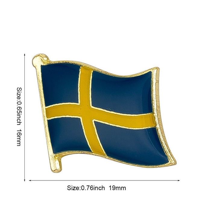 Sweden National Flag Lapel Pin / Sweden Flag Lapel Clothes / Sweden Country Flag Badge / Swedish National Flag Brooch / Sweden Enamel Pins