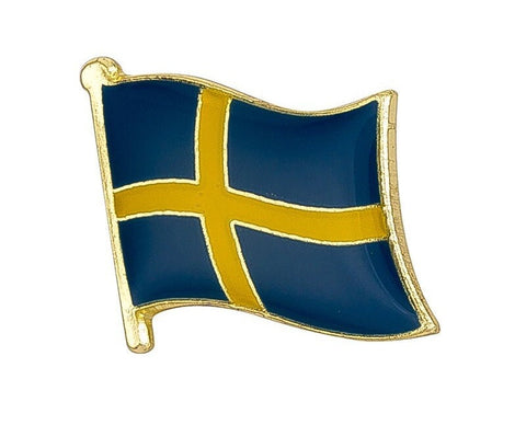 Sweden National Flag Lapel Pin / Sweden Flag Lapel Clothes / Sweden Country Flag Badge / Swedish National Flag Brooch / Sweden Enamel Pins