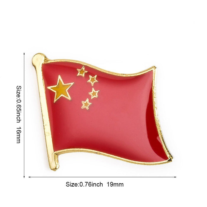 China National Flag Lapel Pin / China Flag Lapel Clothes / China Country Flag Badge / Chinese National Flag Brooch / China Enamel Pins