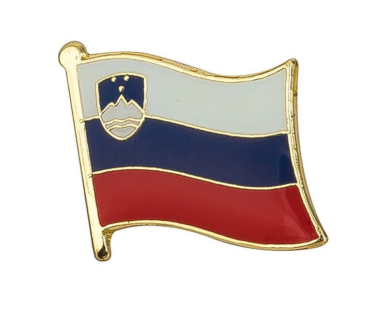 Slovenia National Flag Lapel Pin / Slovenia Flag Lapel clothes / country flag Badge / Chinese national flag Brooch / Slovenia enamel pins