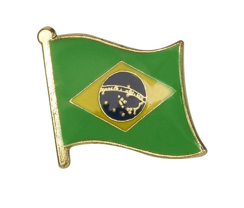 Brazil National Flag Lapel Pin / Brazil Flag Lapel Clothes / Brazil Country Flag Badge / Brazilian National Flag Brooch / Brazil Enamel Pins