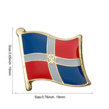 Dominican Republic National Flag Lapel Pin / Dominican Flag Lapel Clothes / Dominican Flag Badge / National Flag Brooch / Enamel Pins