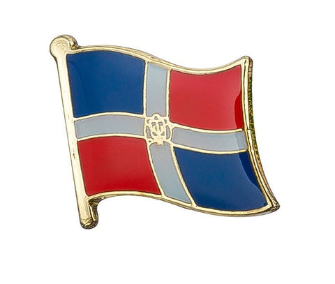 Dominican Republic National Flag Lapel Pin / Dominican Flag Lapel Clothes / Dominican Flag Badge / National Flag Brooch / Enamel Pins