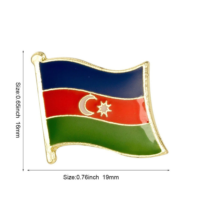 Azerbaijan National Flag Lapel Pin / Azerbaijan Flag Lapel Clothes / Azerbaijan Country Flag Badge / National Flag Brooch / Enamel Pins