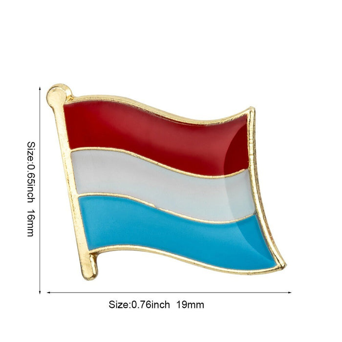 Luxembourg National Flag Lapel Pin / Luxembourg Flag Lapel Clothes / Luxembourg Country Flag Badge / National Flag Brooch / Enamel Pins