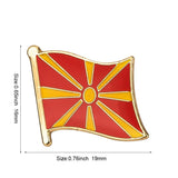 Macedonia National Flag Lapel Pin / Macedonia Flag Lapel Clothes / Macedonia Country Flag Badge / National Flag Brooch / Enamel Pins