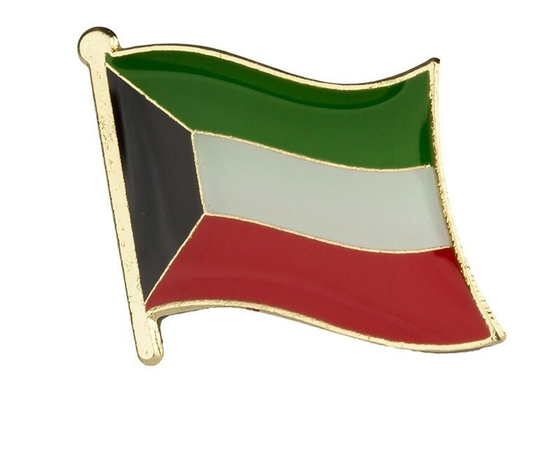 Kuwait National Flag Lapel Pin / Kuwait Flag Lapel Clothes / Kuwait Country Flag Badge / Kuwaiti National Flag Brooch / Kuwait Enamel Pins