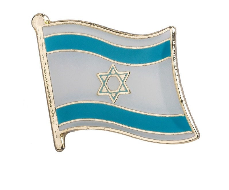 Israel National Flag Lapel Pin / Israel Flag Lapel Clothes / Israel Country Flag Badge / Israeli National Flag Brooch / Israel Enamel Pins