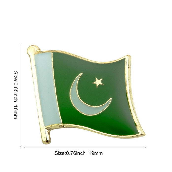 Pakistan National Flag Lapel Pin / Pakistan Flag Lapel Clothes / Pakistan Country Flag Badge / Pakistani National Flag Brooch / Enamel Pins