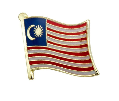 Malaysia National Flag Lapel Pin / Malaysia Flag Lapel Clothes / Malaysia Country Flag Badge / Malaysian National Flag Brooch / Enamel Pins