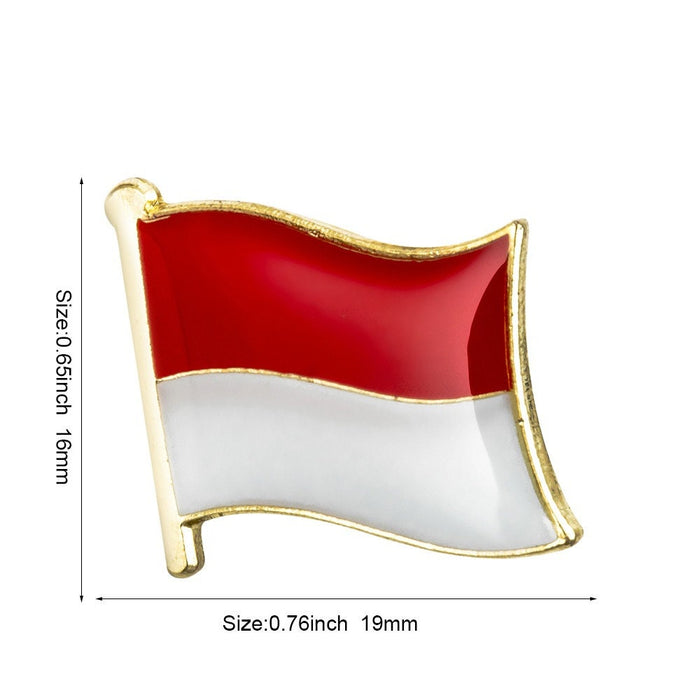 Indonesia National Flag Lapel Pin / Indonesia Flag Lapel clothes / country flag Badge / Indonesian national flag Brooch / enamel pins