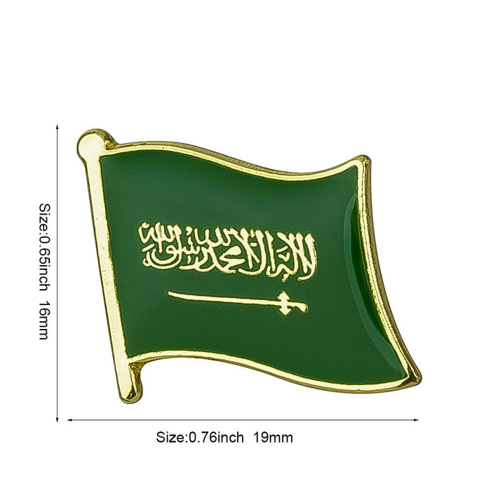 Saudi Arabia National Flag Lapel Pin / Saudi Arabia Flag Lapel Clothes / Saudi Country Flag Badge / Saudi National Flag Brooch / Enamel Pins