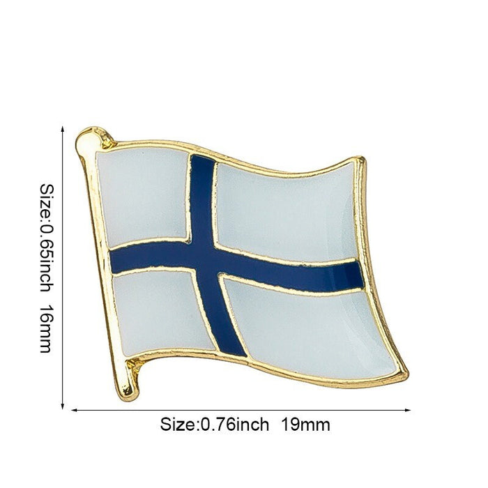 Finland National Flag Lapel Pin / Finland Flag Lapel Clothes / Finland Country Flag Badge / Finns National Flag Brooch / Finnish Enamel Pins