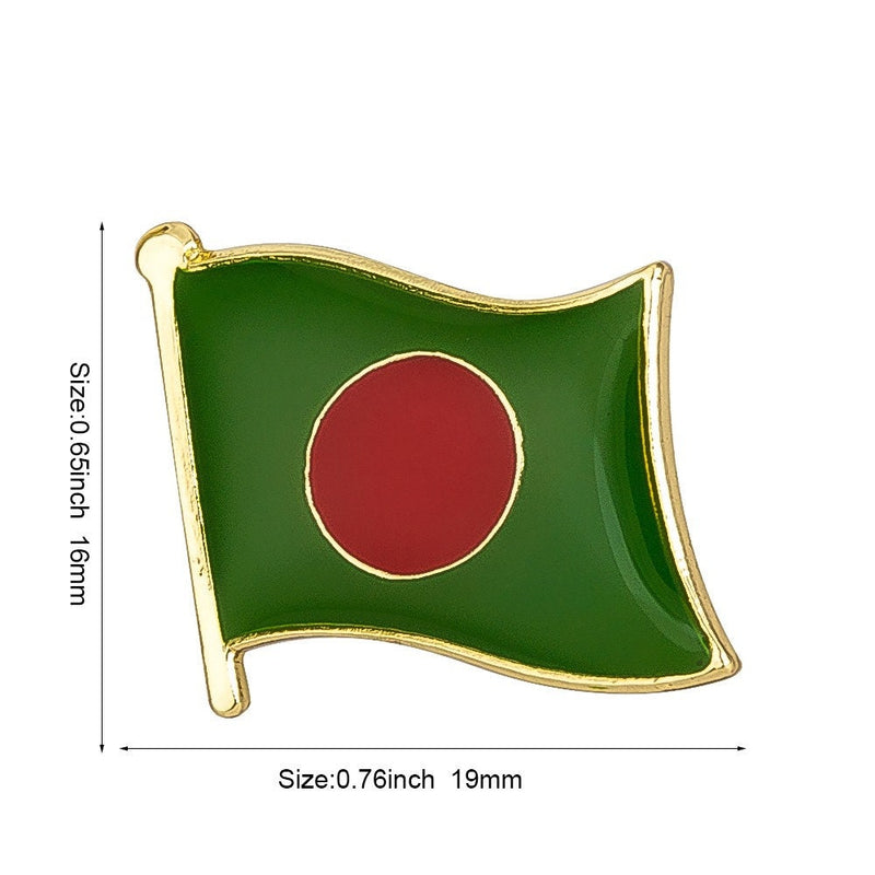 Bangladesh National Flag Lapel Pin / Bangladesh Flag Lapel Clothes / Country Flag Badge / Bangladeshi National Flag Brooch / Enamel Pins