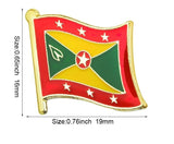 Grenada National Flag Lapel Pin / Grenada Flag Lapel Clothes / Grenada Country Flag Badge / National Flag Brooch / Grenada Enamel Pins