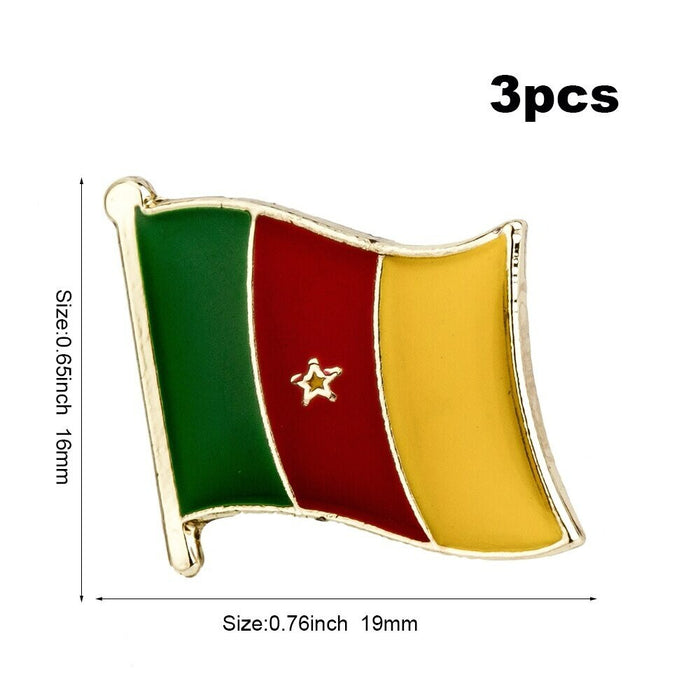 Cameroon National Flag Lapel Pin / Cameroon Flag Lapel Clothes / Cameroon Country Flag Badge / National Flag Brooch / Cameroon Enamel Pins