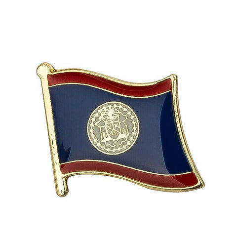 Belize National Flag Lapel Pin / Belize Flag Lapel Clothes / Belize Country Flag Badge / National Flag Brooch / Belize Enamel Pins