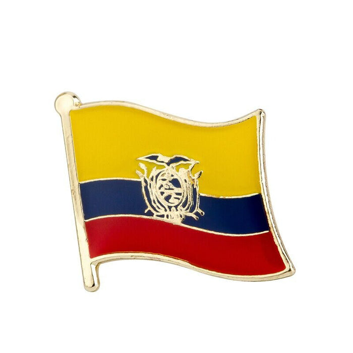 Ecuador National Flag Lapel Pin / Ecuador Flag Lapel Clothes / Ecuador Country Flag Badge / National Flag Brooch / Ecuador Enamel Pins