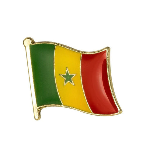 Senegal National Flag Lapel Pin / Senegal Flag Lapel clothes / Senegal country flag Badge / national flag Brooch / Senegal enamel pins