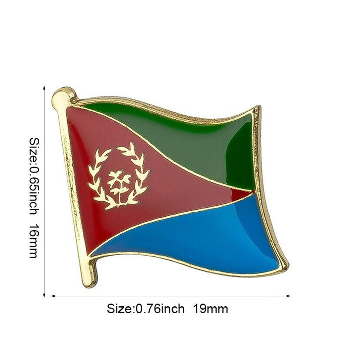 Eritrea National Flag Lapel Pin / Eritrea Flag Lapel Clothes / Eritrea Country Flag Badge / National Flag Brooch / Eritrea Enamel Pins