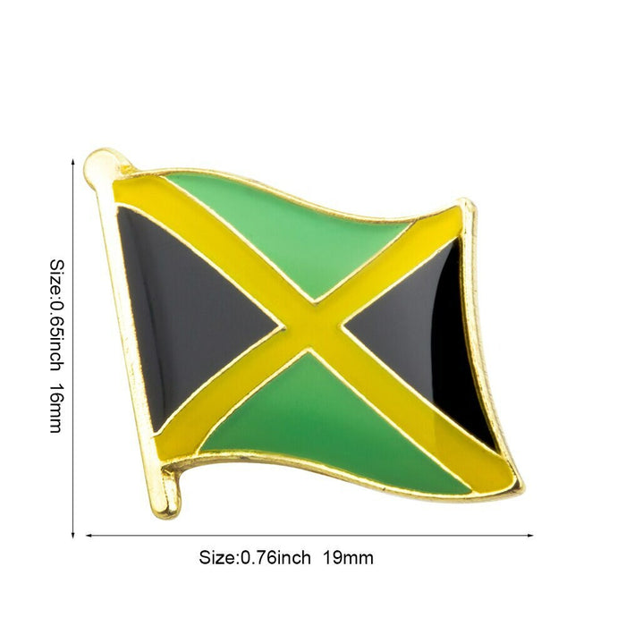 Jamaica National Flag Lapel Pin / Jamaica Flag Lapel Clothes / Jamaica Country Flag Badge / National Flag Brooch / Jamaica Enamel Pins