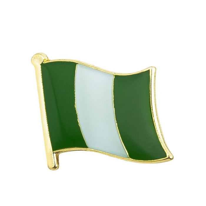 Nigeria National Flag Lapel Pin / Nigeria Flag Lapel Clothes / Nigeria Country Flag Badge / National Flag Brooch / Nigeria Enamel Pins